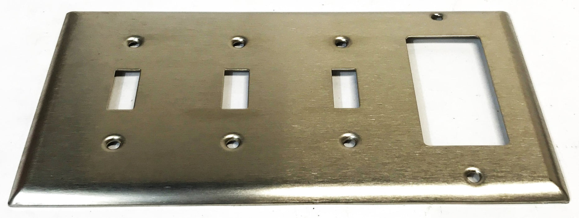 Pass & Seymour Stainless Steel 3 Toggle/1 Rocker Wall Plate SS326 [Lot of 3] NOS