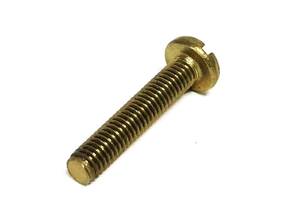Unbranded 10-32 x 1 inch Brass Pan Head Slotted Screw [Lot of 88] NOS