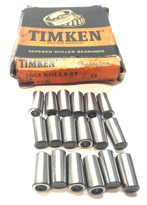 Timken Tapered Cylindrical Bearing Roller Pack (18pcs) 3003 (S7) NOS