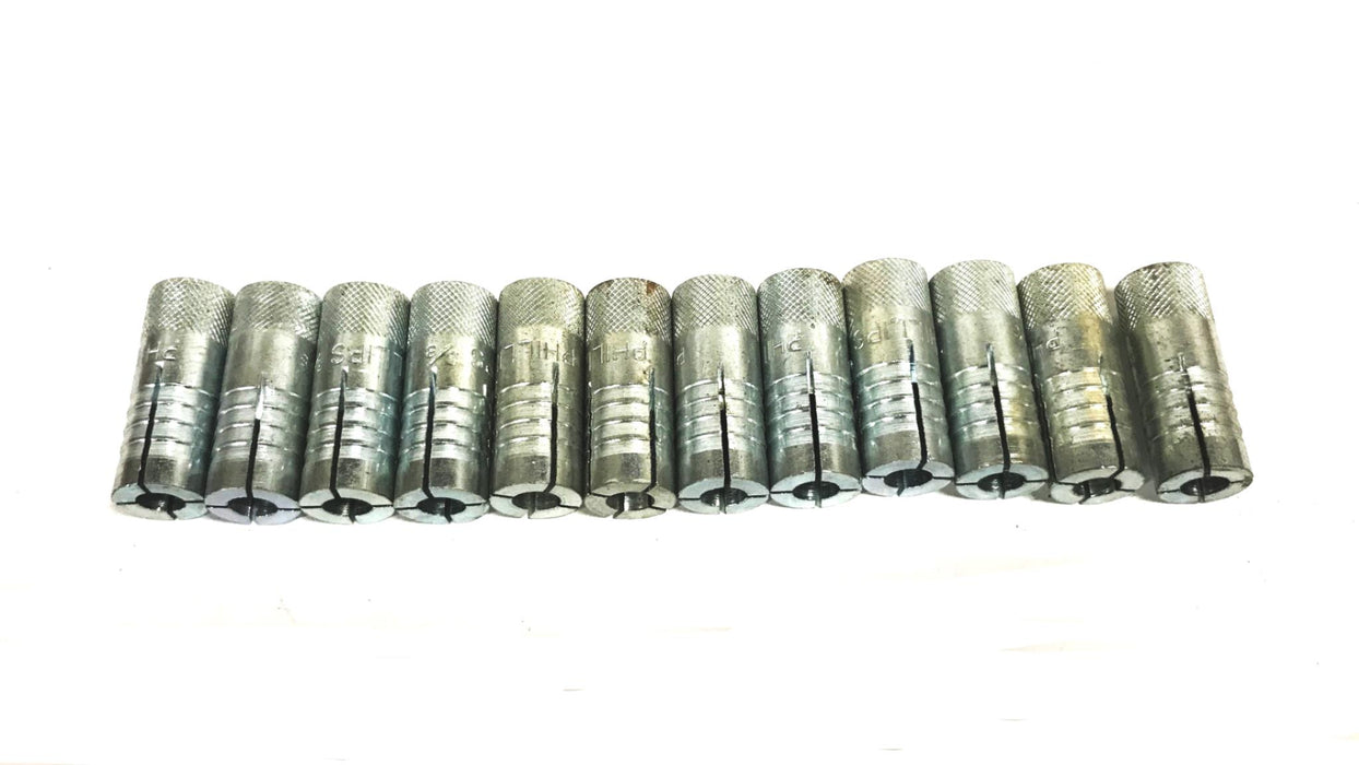 Phillips 3/8 inch Drop-in Anchor Plug [Lot of 12] NOS
