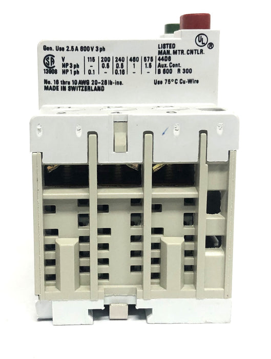 Allen-Bradley Ser. D 1-1.6A Manual Motor Starter/Circuit Breaker 140-MN-0160 NOS