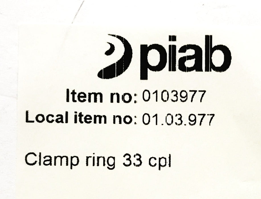 Piab Ring Clamp 33 CPL 0103977 NOS