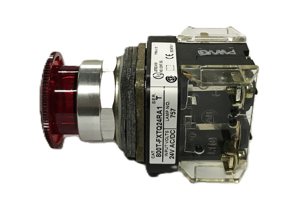 Allen-Bradley Illuminated Red Push Pull Switch 800T-FXTQ24RA1 NOS