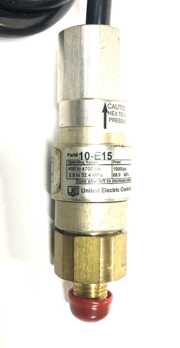 United Electric 5A 250VAC 400-4700psi 2.8-32.4MPa Pressure Switch 10-E15 USED