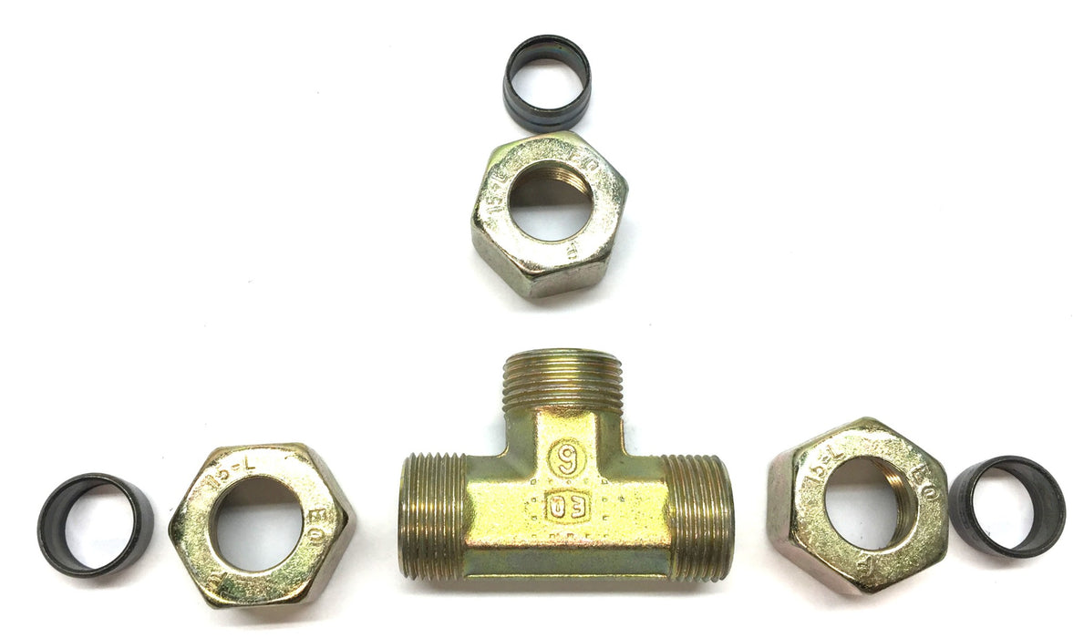 Parker Threaded Compression Union Coupling Tee 15-L NOS