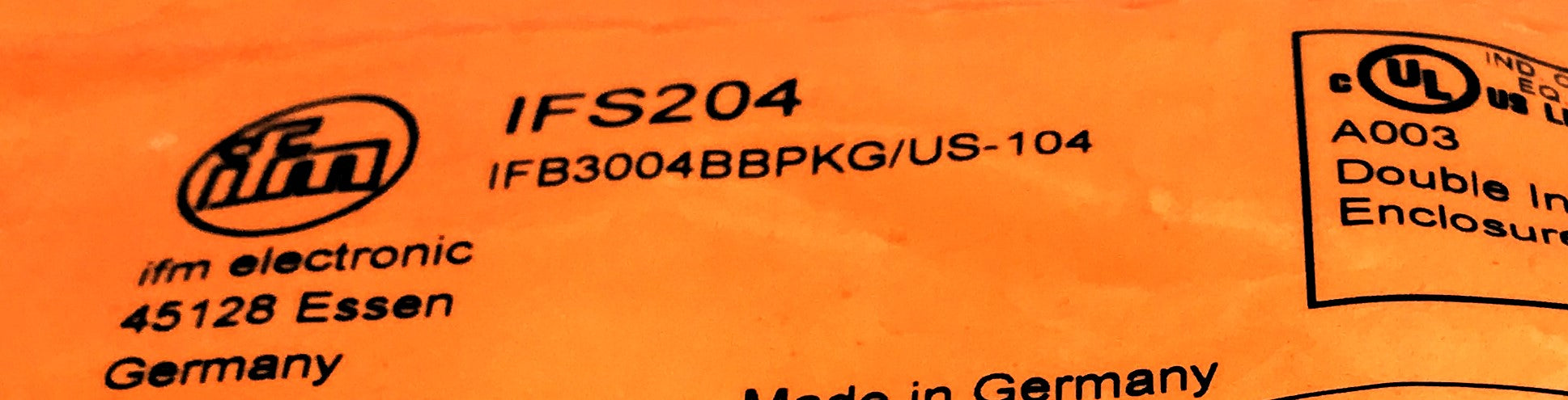 IFM inductive Proximity Sensor W/ (2) Hex Nuts IFS204 NOS