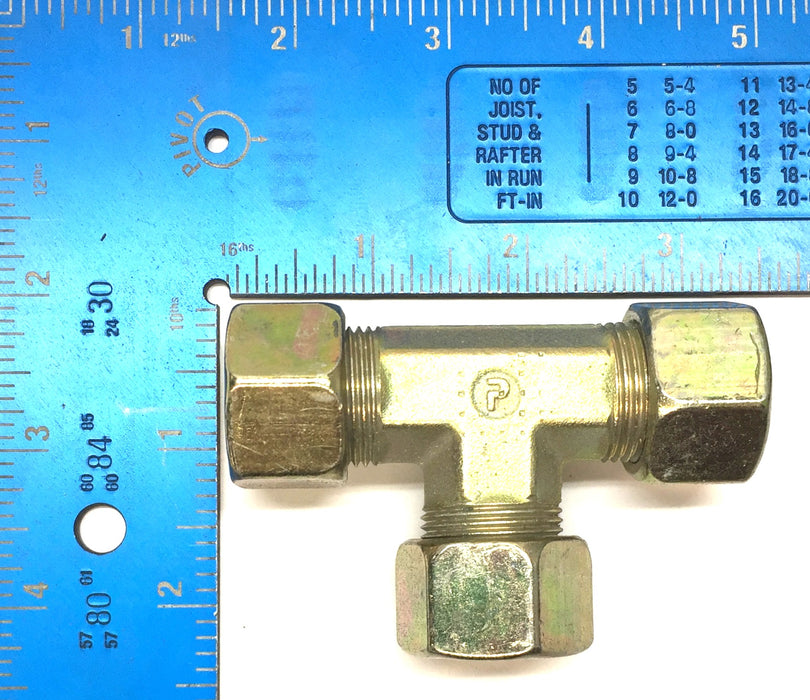 Parker Threaded Compression Union Coupling Tee 15-L NOS