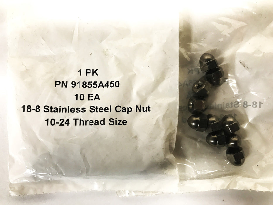 Unbranded Stainless Steel 10-24 Thread Cap Nut 91855A450 [Lot of 40] NOS