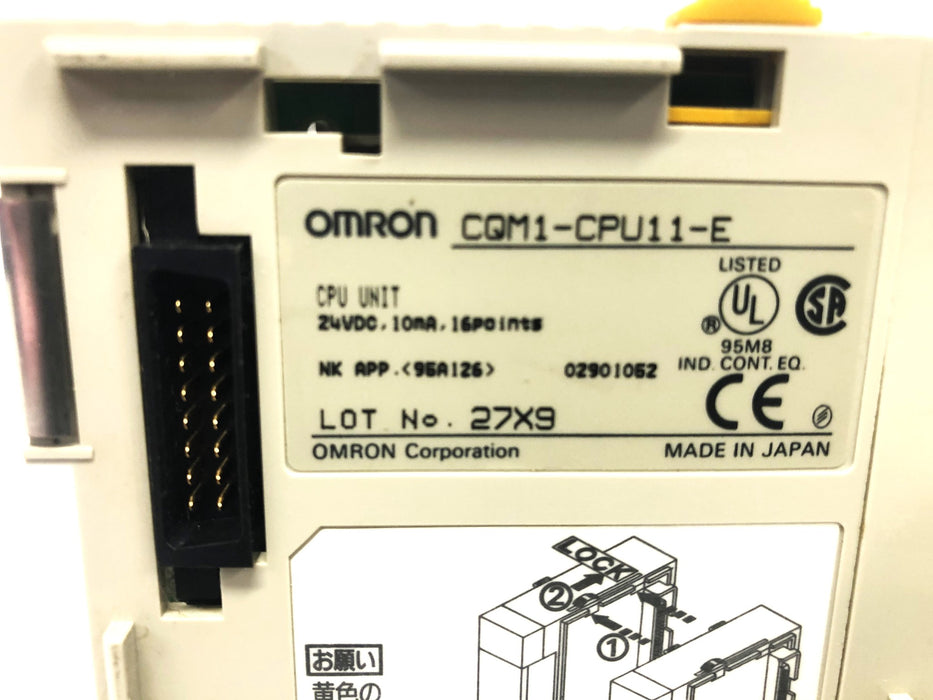 Omron 24VDC 10mA 16 Point CPU Unit CQM1-CPU11-E NOS
