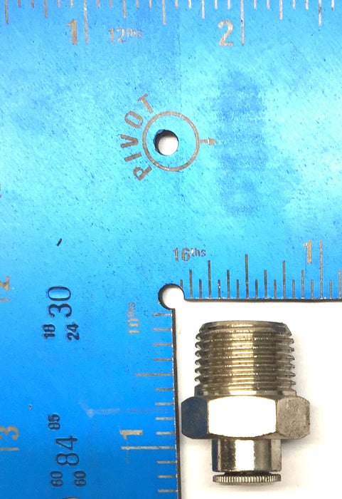 Unbranded Threaded 5/8" x 1/4" P.T.C. Straight Fitting Connector [Lot of 5] NOS
