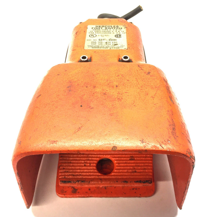 Linemaster Switch Hercules Foot Switch 20A 125-250VAC 531-SWH USED