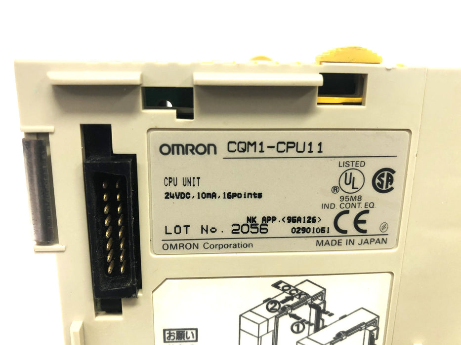 Omron 24VDC 10mA 16 Point CPU Unit CQM1-CPU11 NOS