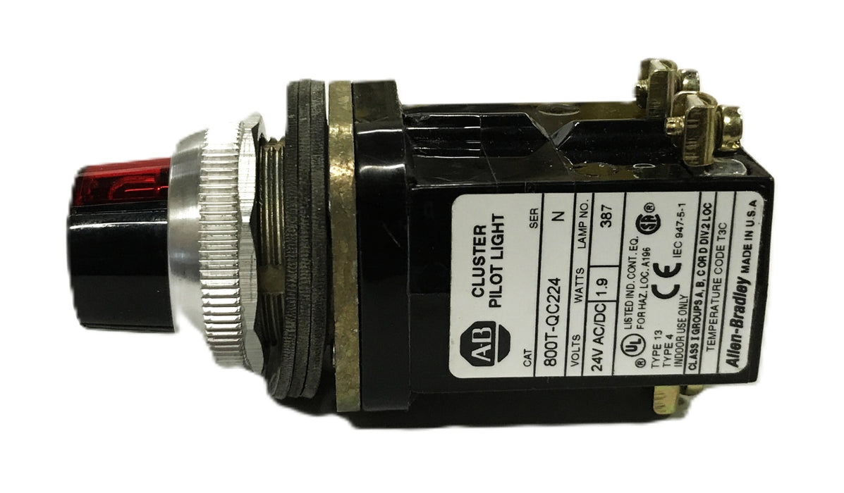 Allen-Bradley Cluster Pilot Light 800T-QC224 NOS