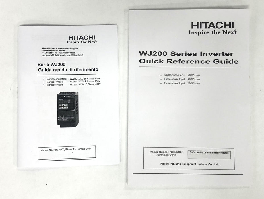 Hitachi Ver. 2.4 1PH Inverter Drive WJ200-037LF USED