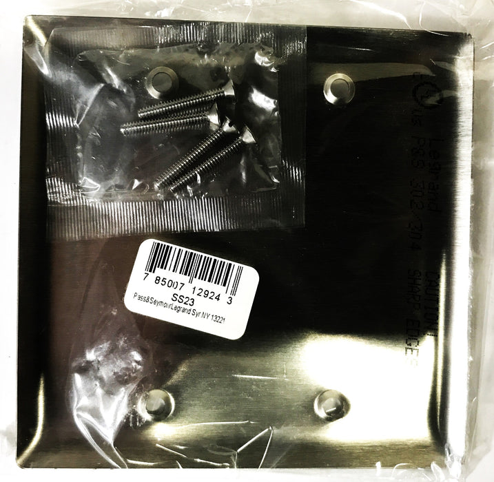 Pass & Seymour Stainless Steel Standard Blank Wallplate SS23 [Lot of 6] NOS