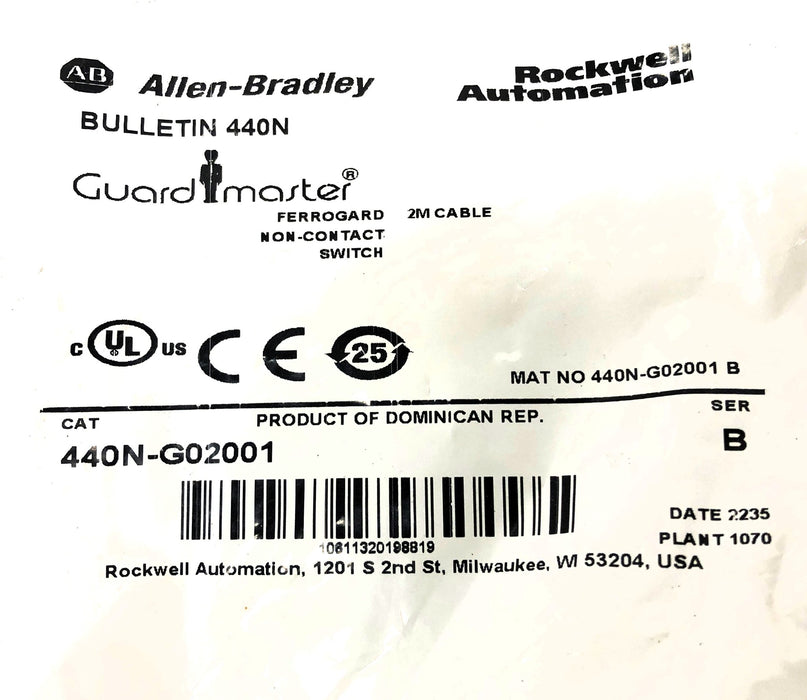 Allen-Bradley Guardmaster Ferrogard Safety Switch 440N-G02001 NOS