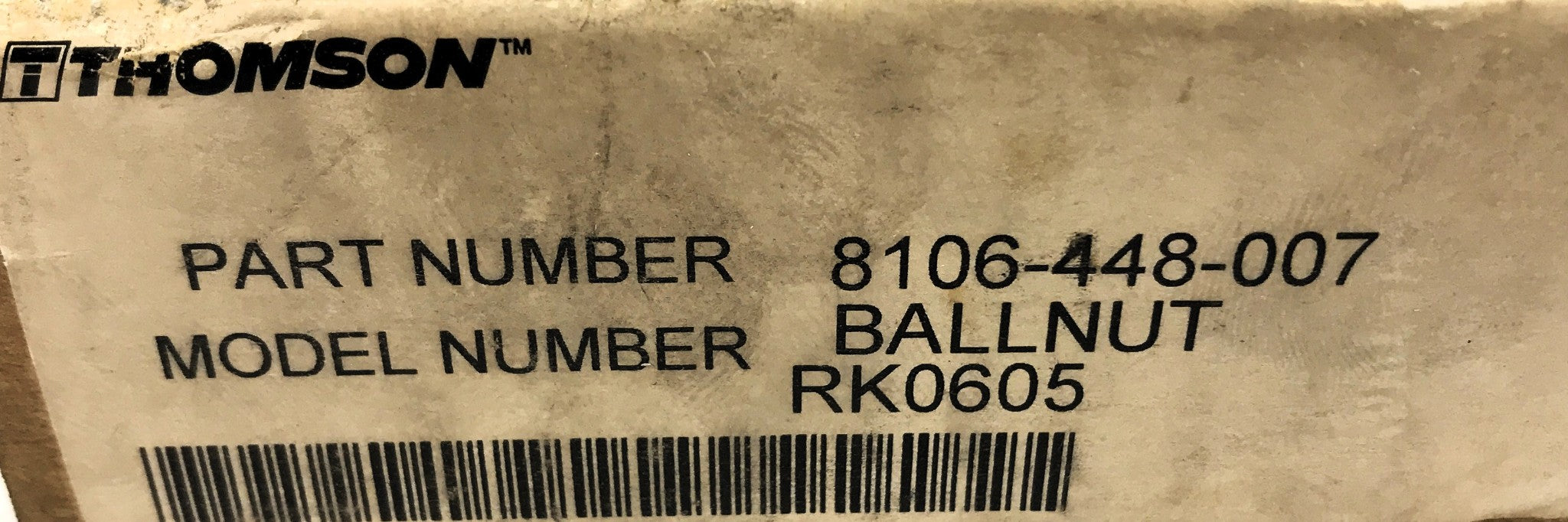 Thomson Ball Nut (W/ Inserts) 8106-448-007 (RK0605) NOS