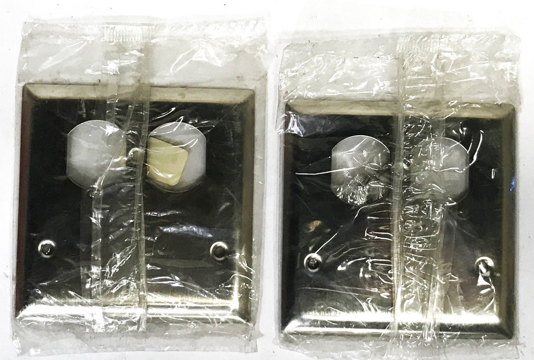 Pass & Seymour Stainless Steel 2-Gang Wall Plate SS138 [Lot of 2] NOS