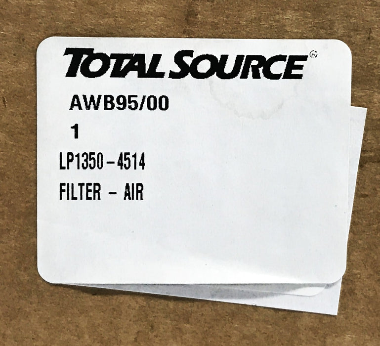 Total Source Forklift Air Filter LP1350-4514 NOS