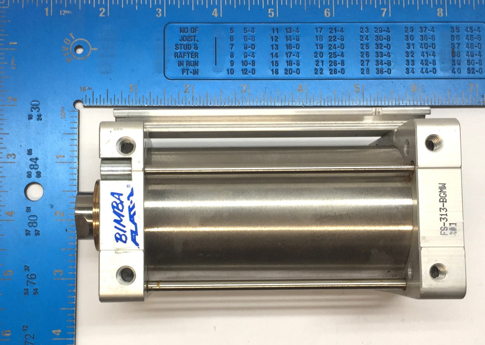 Bimba Double-Acting Non-Rotating Rod Pneumatic Cylinder FS-313-BGMW NOS