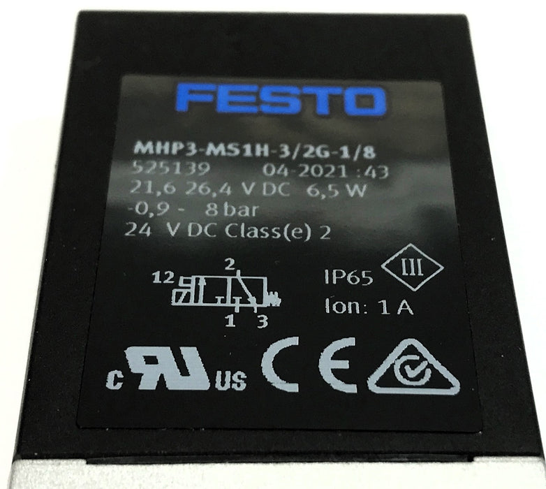 Festo Fast Switching Solenoid Valve MHP3-MS1H-3/2G-1/8 NOS
