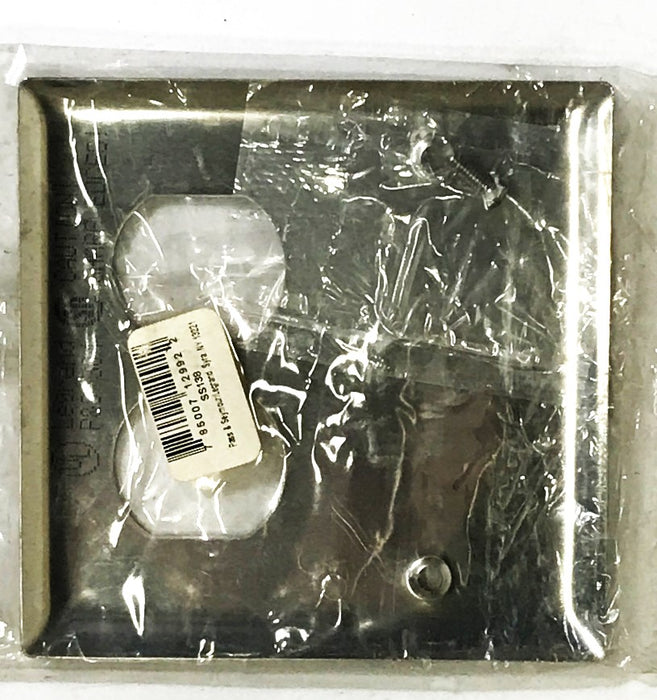 Pass & Seymour Stainless Steel 2-Gang Wall Plate SS138 [Lot of 2] NOS