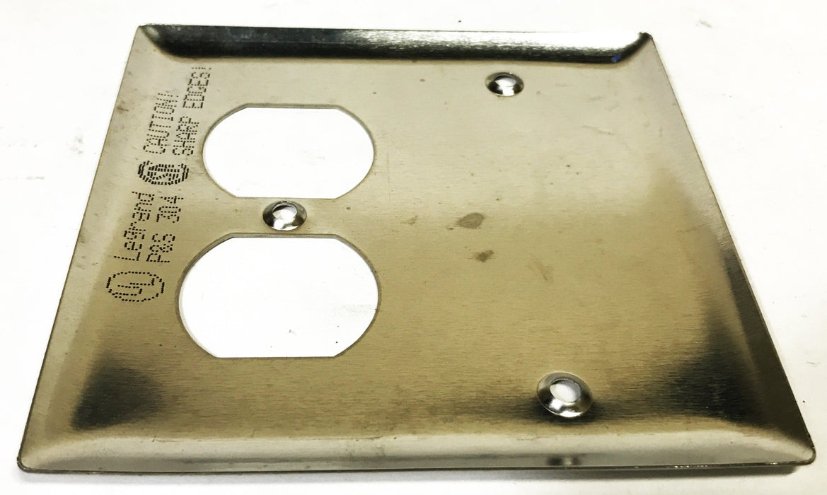 Pass & Seymour Stainless Steel 2-Gang Wall Plate SS138 [Lot of 2] NOS
