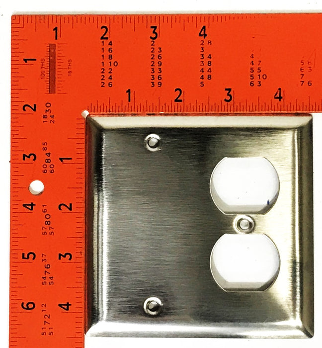 Pass & Seymour Stainless Steel 2-Gang Wall Plate SS138 [Lot of 2] NOS