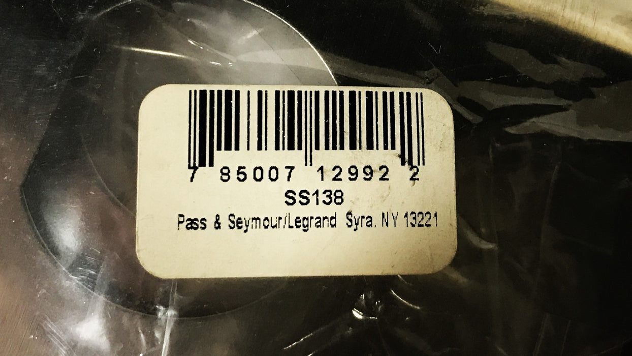Pass & Seymour Stainless Steel 2-Gang Wall Plate SS138 [Lot of 2] NOS