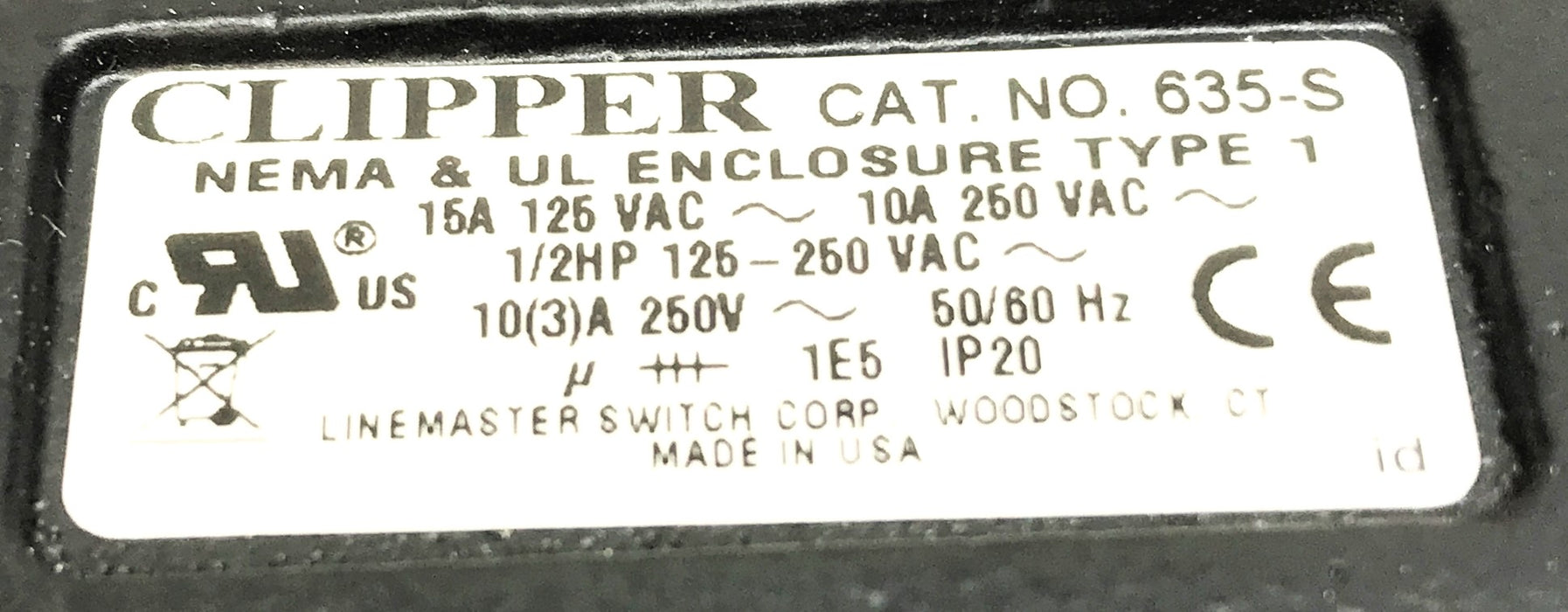 Clipper Linemaster Pedal Footswitch 635-S NOS