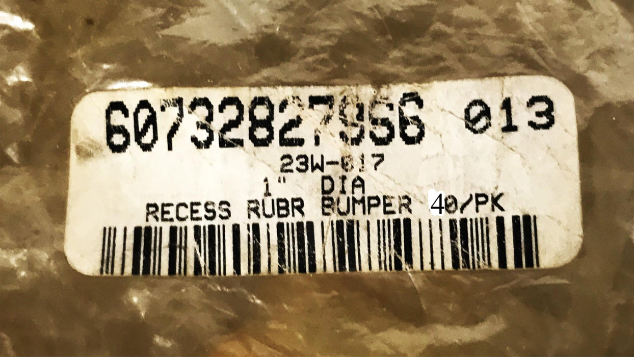 Unbranded Recess Rubber Bumper 23W-017 [Lot of 40] NOS