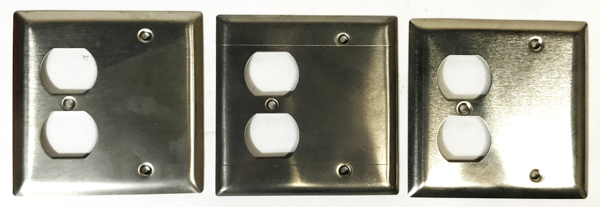 Pass & Seymour Stainless Steel 2-Gang Wall Plate SS138 [Lot of 3] NOS