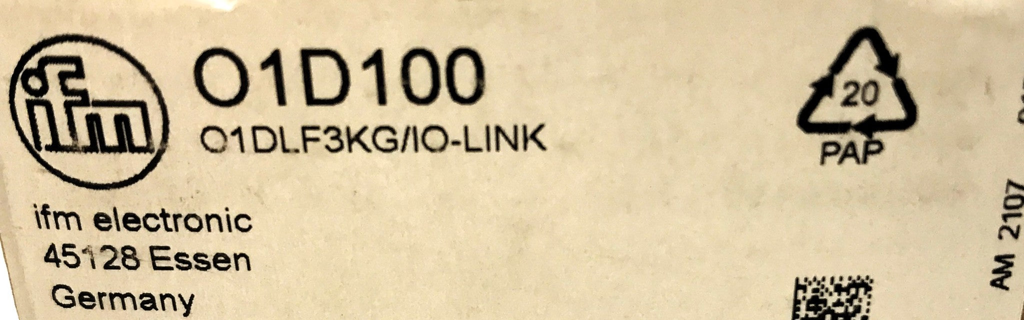 IFM Photoelectric Distance Sensor O1D100 NOS
