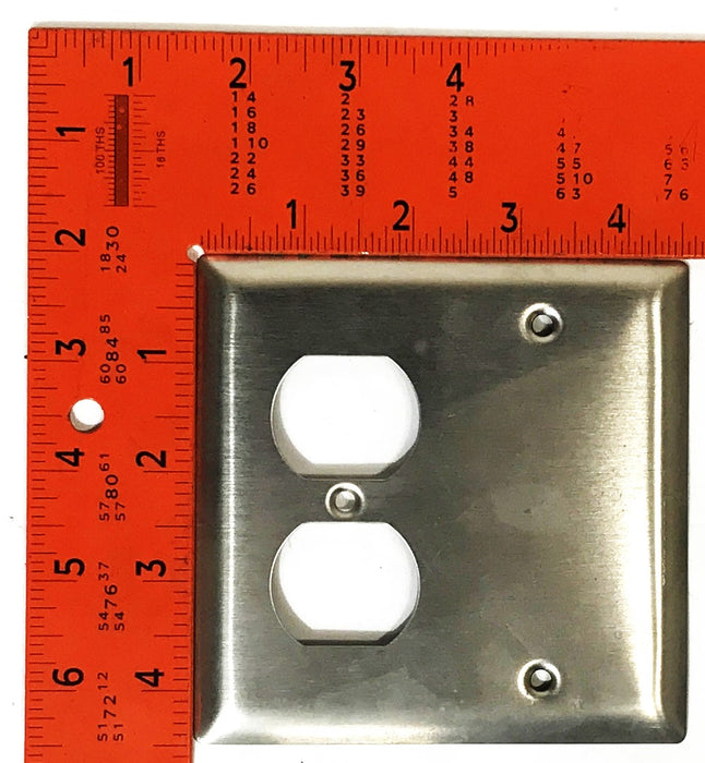 Pass & Seymour Stainless Steel 2-Gang Wall Plate SS138 [Lot of 3] NOS