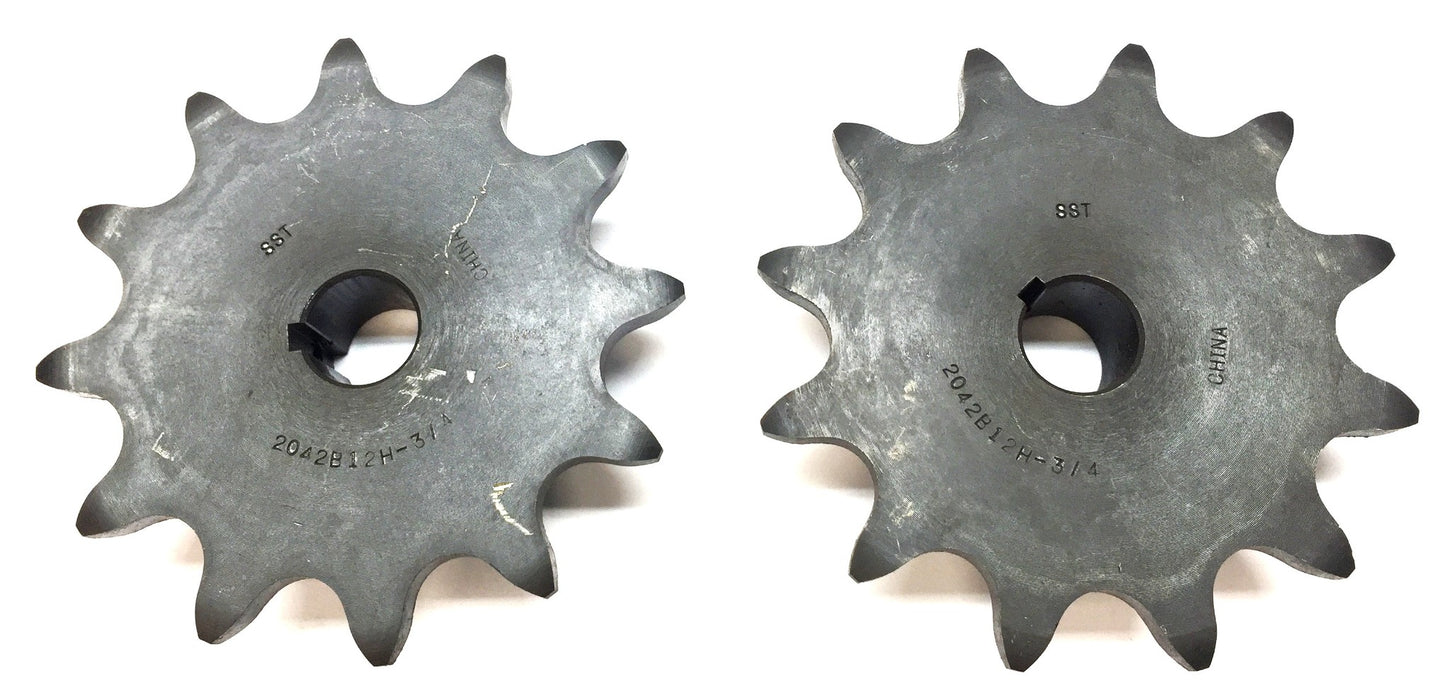 SST Roller Chain 12-Tooth Sprocket 2042B12H-3/4 [Lot of 2] NOS