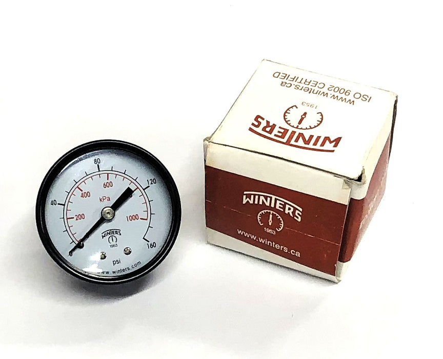 Winters 0-160psi/kpa 2x1/4 Inch NTP Economy Gauge E1409 NOS