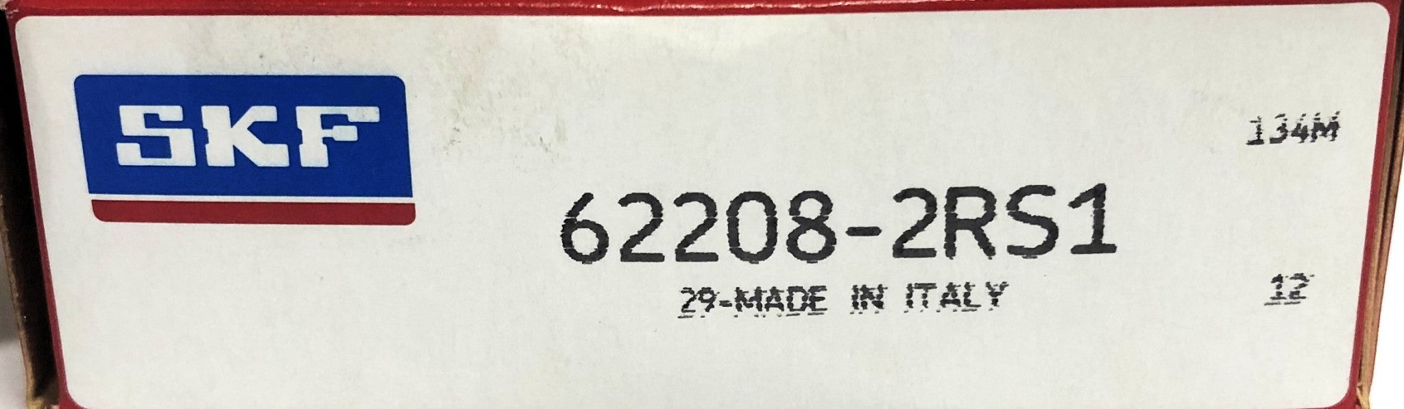 SKF Deep Groove Ball Bearing 62208-2RS1 NOS