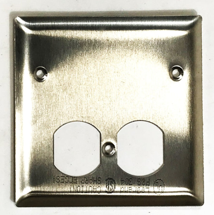Pass & Seymour Stainless Steel 2-Gang Wall Plate SS138 [Lot of 3] NOS
