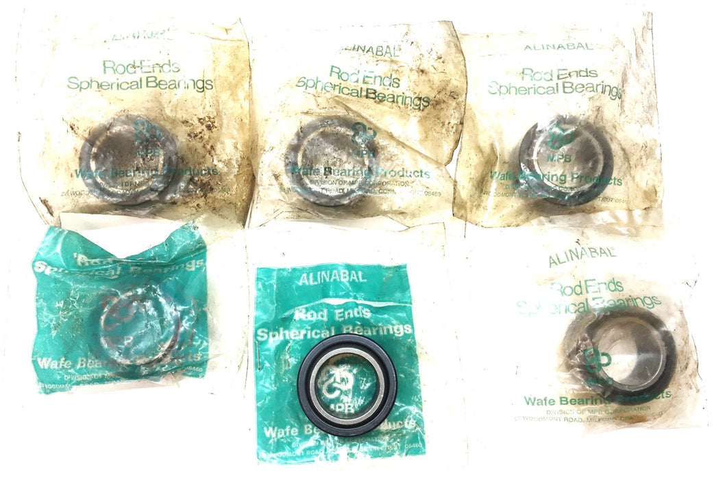 Alinabel Spherical Rod End Bearing 1-3/16" Bore O.D 1.80" x.95" [Lot of 6] NOS
