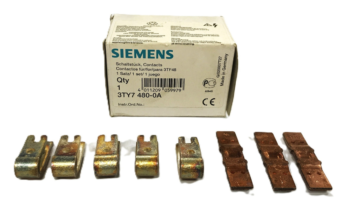 Siemens 8-Piece Contact Kit 3TY7-480-0A (Missing 1 Piece) NOS
