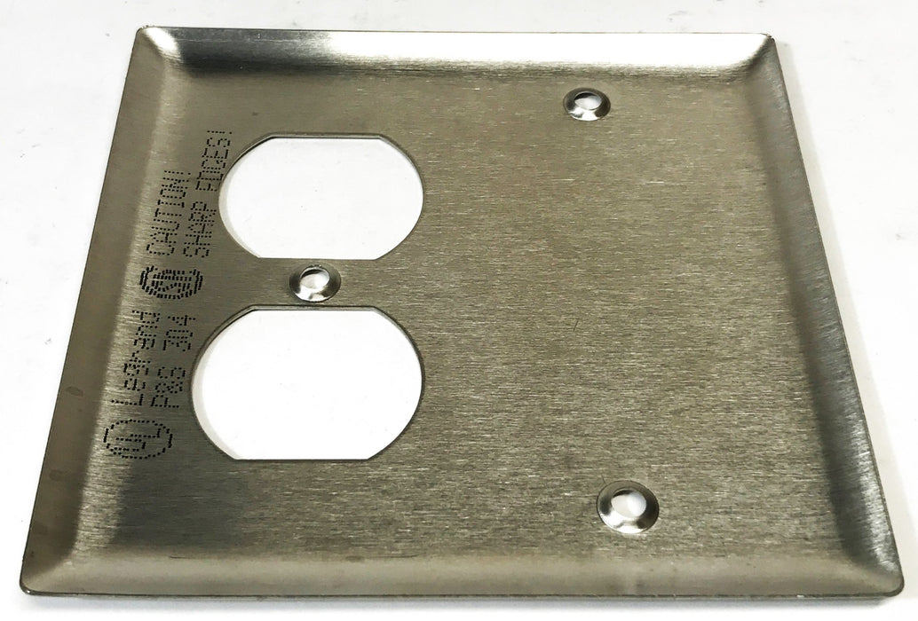 Pass & Seymour Stainless Steel 2-Gang Wall Plate SS138 [Lot of 3] NOS