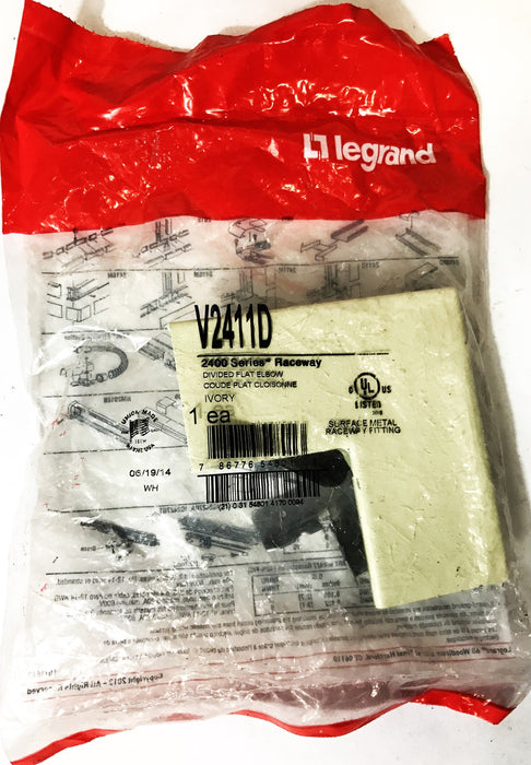Legrand Divided Flat Elbow V2411D [Lot of 3] NOS