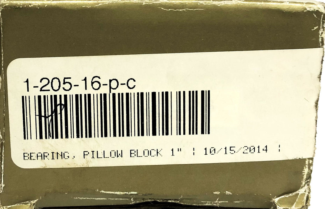 Dura-Roll 1 Inch Pillow Block Bearing 1-205-16-P-C NOS