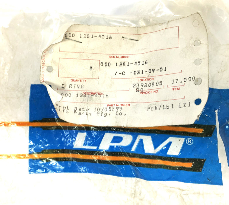 LPM O-Ring 1281-4516 [Lot of 4] NOS