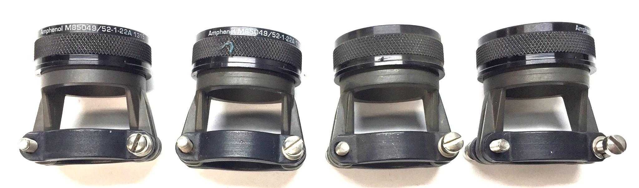 Amphenol Mil-Spec Strain Relief Clamp Connector M85049/52-1-20W [Lot of 4] NOS
