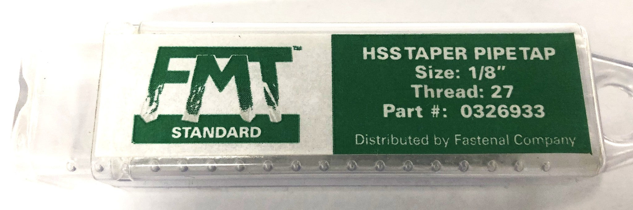 FMT 1/8 Inch 27 Thread 4 Flute HSS Taper Pipe Tap 0326933 NOS
