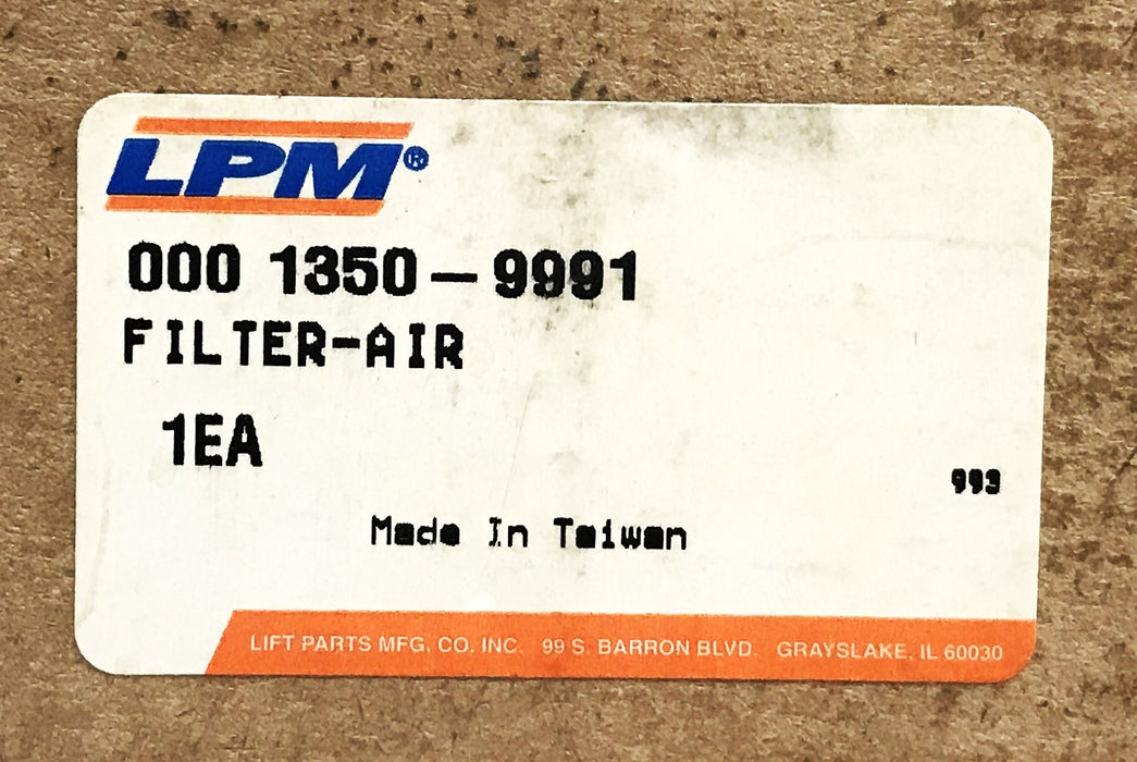 LPM Forklift Air Filter 1350-9991 [Lot of 2] NOS