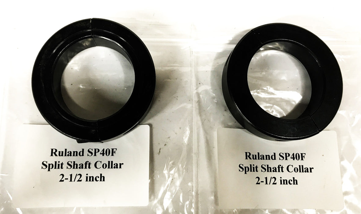 Ruland 2-1/2 inch Black Oxide 2-Piece Split Shaft Collar SP40F [Lot of 2] NOS
