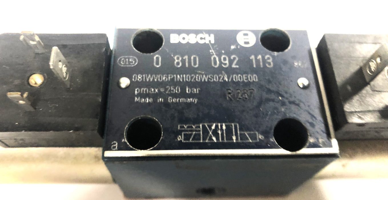 Bosch 8 810 092 113 Directional Hydraulic Valve 081WV06P1N1020WS024/00EE00 NOS