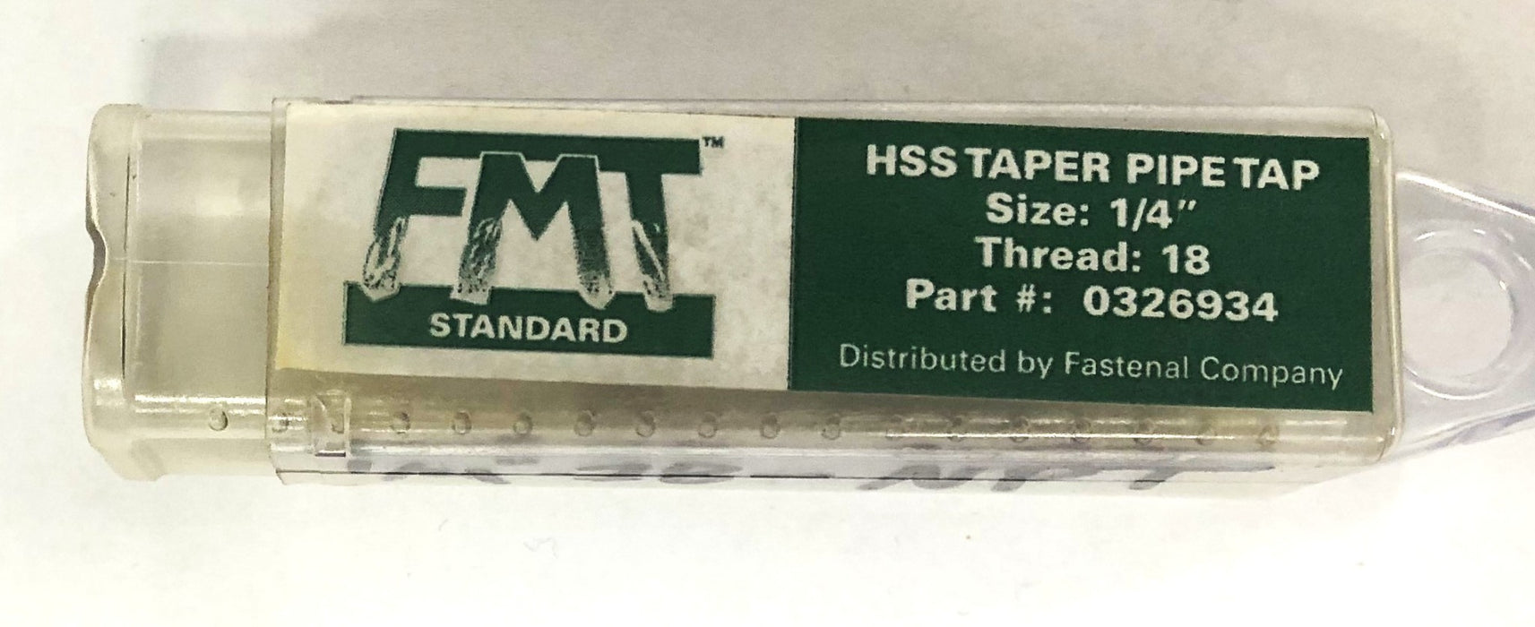FMT 1/4 Inch 18 Thread 4 Flute HSS Taper Pipe Tap 0326934 NOS